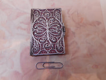 Load image into Gallery viewer, A silver filigree needle case in the form of a book. c1800