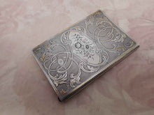 Load image into Gallery viewer, A French silver notebook with gilt highlighting. c1870