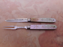 Load image into Gallery viewer, SOLD………….A folding fruit knife and fork.  Sheffield 1842