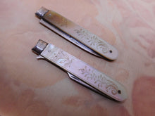 Load image into Gallery viewer, SOLD………….A folding fruit knife and fork.  Sheffield 1842