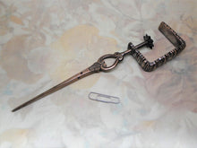 Load image into Gallery viewer, An unusual sewing clamp possibly used when netting..