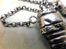 Load image into Gallery viewer, SOLD……..A pair of silver boot knitting needle retainers. Continental. c 1860