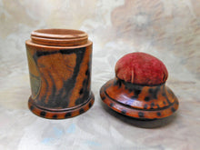 Load image into Gallery viewer, SOLD.....A Georgian pot with a pin cushion lid and a print of Brighton chain pier.  c1830