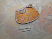 Charger l'image dans la galerie, An unusual straw work needle case bound with leather. 19th century.