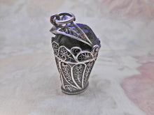 Load image into Gallery viewer, A silver filigree basket pin cushion. c 1800