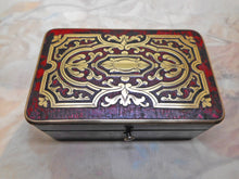 Charger l'image dans la galerie, A small Boulle work box with tortoiseshell and brass inlay. French c1870