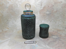 Load image into Gallery viewer, A glass scent bottle in a shagreen case. c 1920