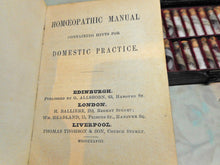 Load image into Gallery viewer, SOLD…..A boxed set of homoeopathic pills. Booklet dated 1848. Antique. Medical