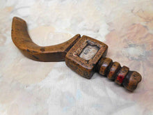 Laden Sie das Bild in den Galerie-Viewer, An old wooden kmitting stick / sheath. Dated 1859
