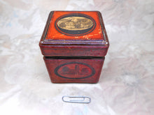 Load image into Gallery viewer, A small red lacquer box. A souvenir of Cheddar in Somerset. 19thc