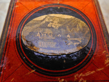 Load image into Gallery viewer, A small red lacquer box. A souvenir of Cheddar in Somerset. 19thc