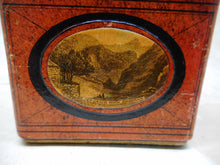 Load image into Gallery viewer, A small red lacquer box. A souvenir of Cheddar in Somerset. 19thc