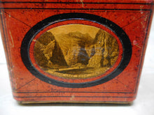 Load image into Gallery viewer, A small red lacquer box. A souvenir of Cheddar in Somerset. 19thc