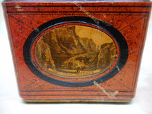 Load image into Gallery viewer, A small red lacquer box. A souvenir of Cheddar in Somerset. 19thc