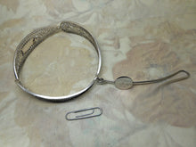 Load image into Gallery viewer, A 19th century Dutch silver filigree bangle and wool hook.