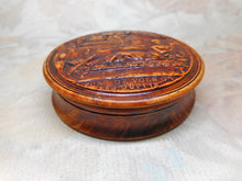 Load image into Gallery viewer, A pressed wood snuff box. 19thc