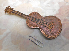 Charger l'image dans la galerie, An Avery style guitar shaped novelty brass needle case. 1878