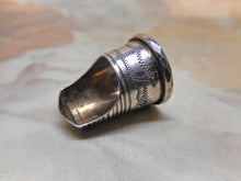 Load image into Gallery viewer, An English silver guard thimble. c 1840-1860