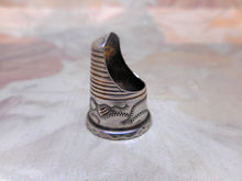 Load image into Gallery viewer, A silver finger guard / thimble. c 1840-1860