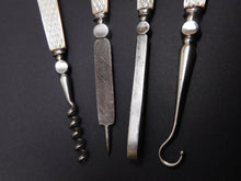 Load image into Gallery viewer, A set of four mother of pearl handled tools. c1840