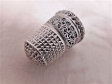Load image into Gallery viewer, SOLD…..A decorative silver thimble. Charles Horner Chester 1899