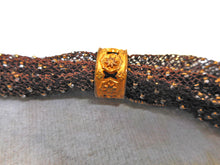 Load image into Gallery viewer, A 19th century ‘miser's purse’ with gilt metal beading.
