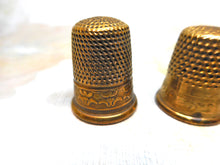 Load image into Gallery viewer, Four decorative brass thimbles. c1870
