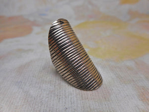 A Dutch silver thimble or finger guard when sewing. c1870