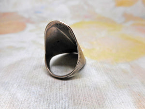 A Dutch silver thimble or finger guard when sewing. c1870