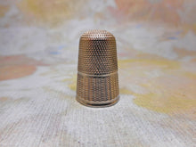 Load image into Gallery viewer, A silver thimble with engine turned decoration. English c1860

