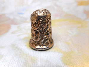 An unmarked Indian silver thimble. c 1880