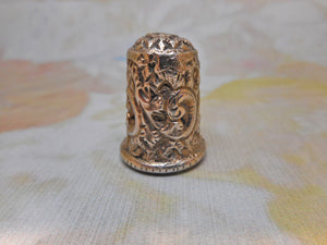 An unmarked Indian silver thimble. c 1880