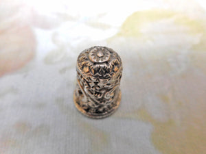 An unmarked Indian silver thimble. c 1880