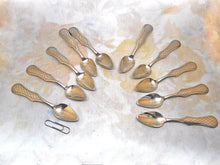 Laden Sie das Bild in den Galerie-Viewer, Ten Dutch silver demitasse spoons. 19th century.

