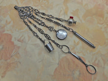 Load image into Gallery viewer, A Victorian cut steel sewing chatelaine. c 1850
