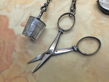 Load image into Gallery viewer, A Victorian cut steel sewing chatelaine. c 1850
