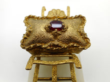 Load image into Gallery viewer, A French gilt metal novelty wheelbarrow trinket box. c1860.

