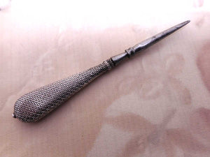 A silver stiletto / awl. c 1860