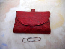 Load image into Gallery viewer, A small, fitted red leather hussif. Georgian. c 1800
