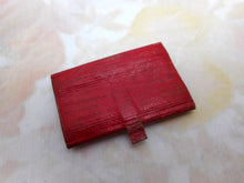 Load image into Gallery viewer, A small, fitted red leather hussif. Georgian. c 1800
