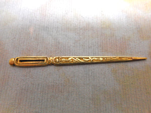 A French silver gilt bodkin / ribbon threader c1830.