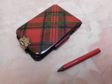 Load image into Gallery viewer, A Tartan Ware pocket note book. Stuart. c 1840
