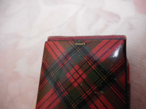 A Tartan Ware pocket note book. Stuart. c 1840