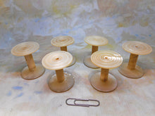 Load image into Gallery viewer, A set of 6 Georgian cotton reels / spools. c1830
