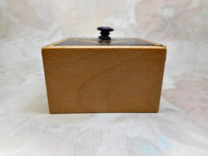 SOLD......A small Tunbridge Ware slide lidded box. c 1830