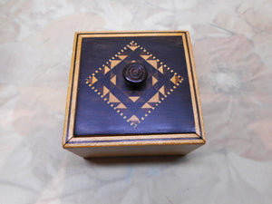 A small Tunbridge Ware slide lidded box. c 1830