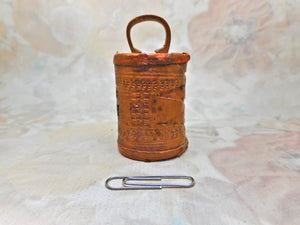 SOLD…..A sweet small scale birch bark barrel shaped box. Scandinavian Late 19th century.