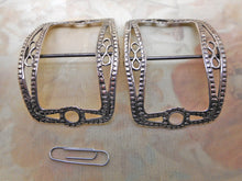 Load image into Gallery viewer, A pair of silver shoe buckles.     A/F     c1790 Maker LP.
