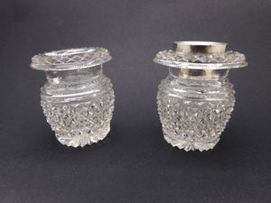 A cut glass inkwell and sander. Dutch c1870