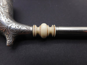 SOLD…….…..An engraved silver pipe. George Unite 1861